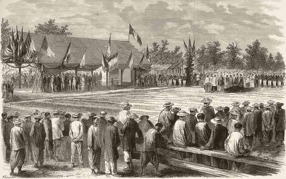 On 07 October 1877, Bishop Isidore Colombert laid the foundation stone in a ceremony attended by Governor Duperr&eacute; and other senior colonial officials